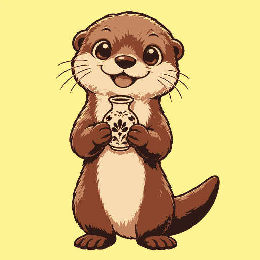 Tiny Vase Otter logo